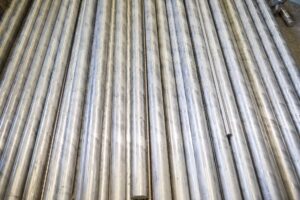 Stainless steel rods.