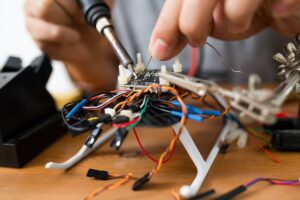 Welding wire of flying drone